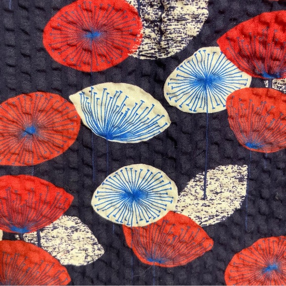 SAKS 5th Avenue Seersucker Short Sleeve Umbrella Design Button Shirt Men' Large - Picture 14 of 14